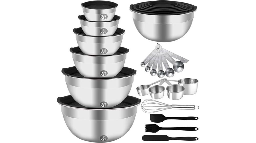 27 piece stainless steel bowls