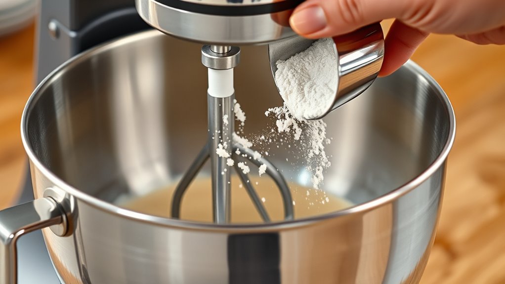 add ingredients slowly carefully