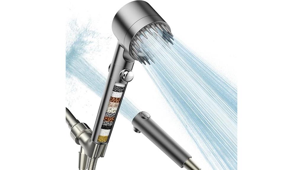 adjustable filtered handheld shower