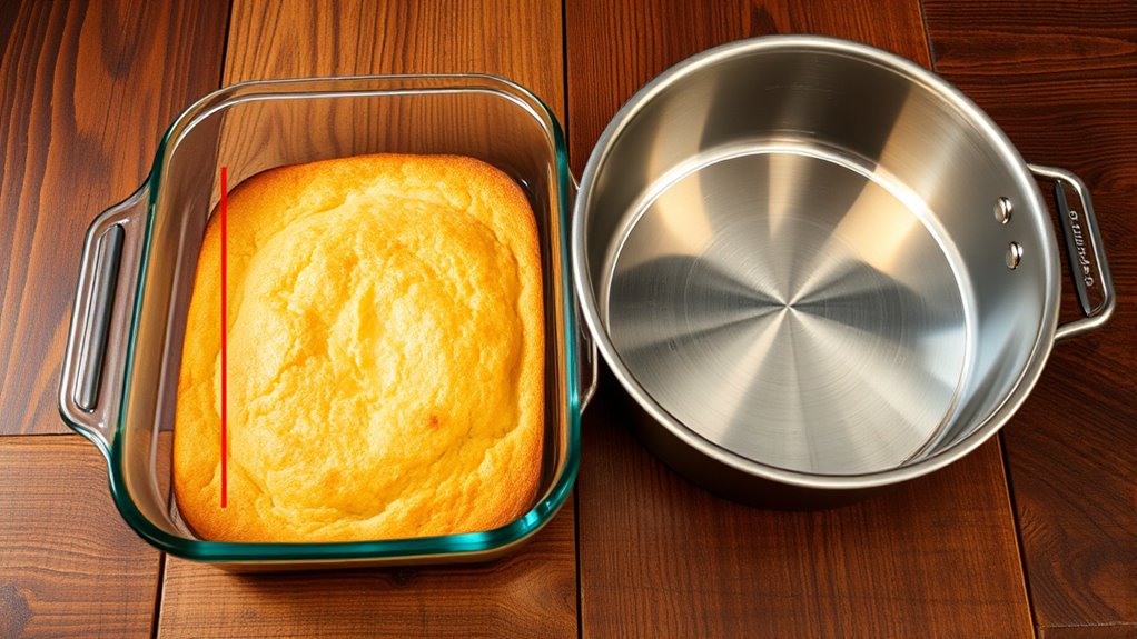 bakeware material temperature adjustment