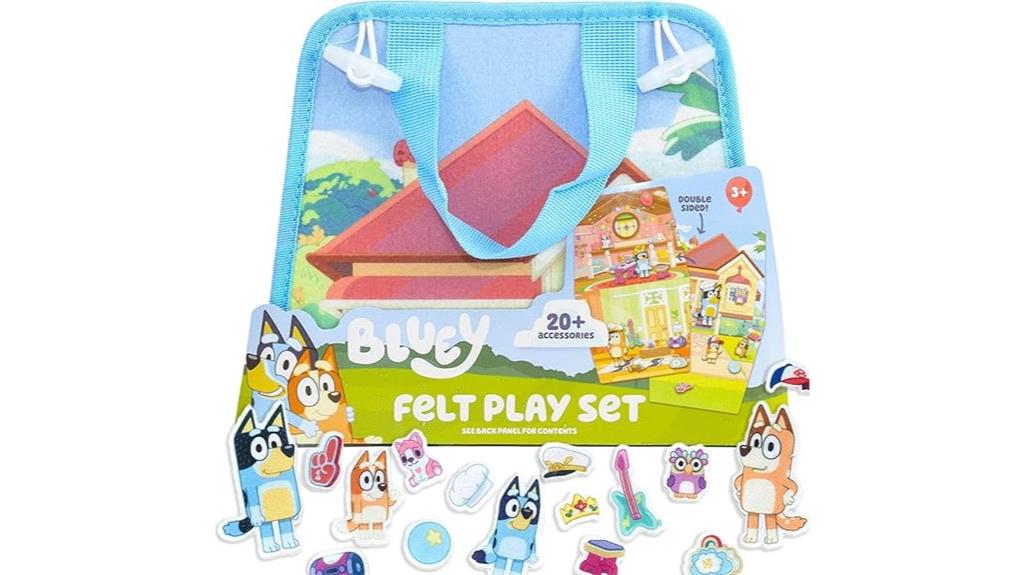 bluey felt playset with figures