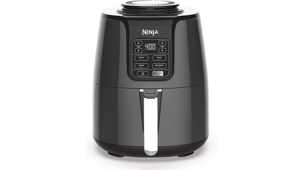 compact grey 4 qt air fryer
