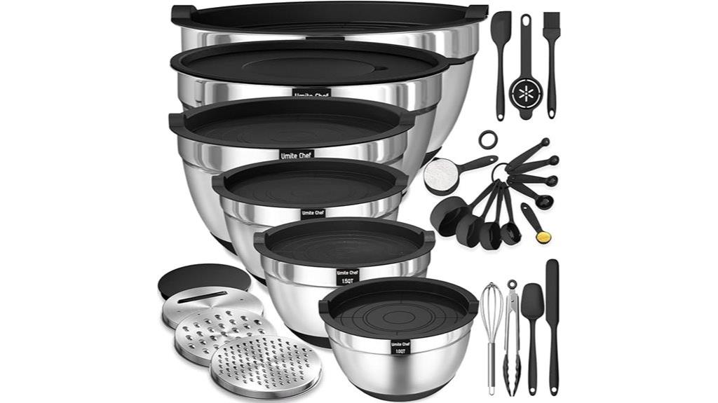 complete stainless steel mixing set