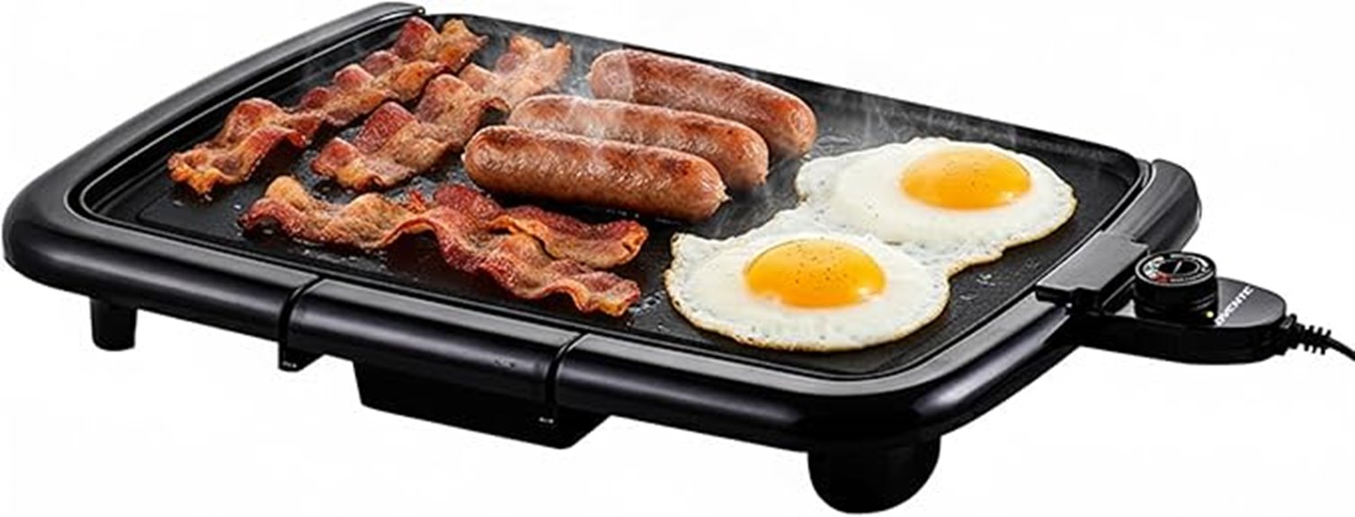 electric griddle with non stick surface