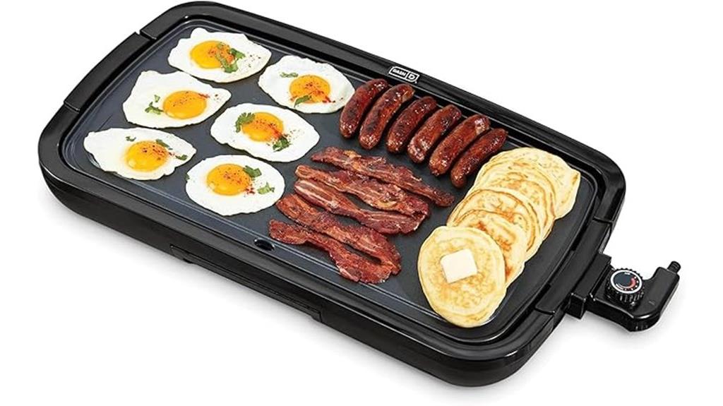 electric griddle with nonstick surface