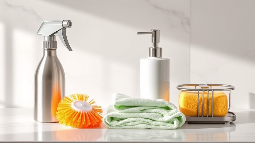 essential kitchen cleaning supplies