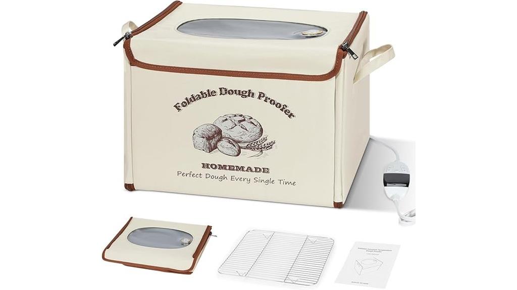 foldable proofing box with timer