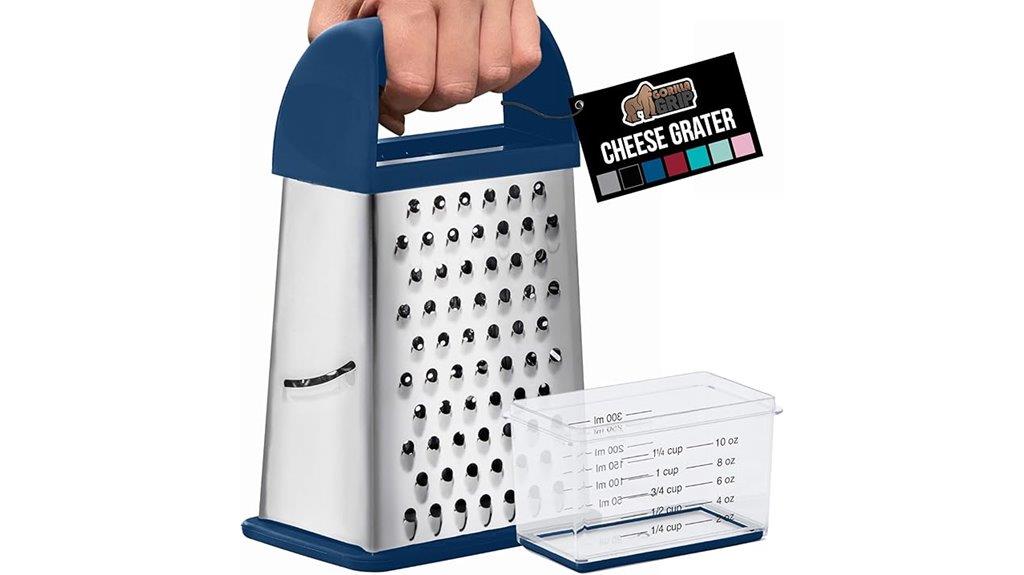 four sided stainless grater