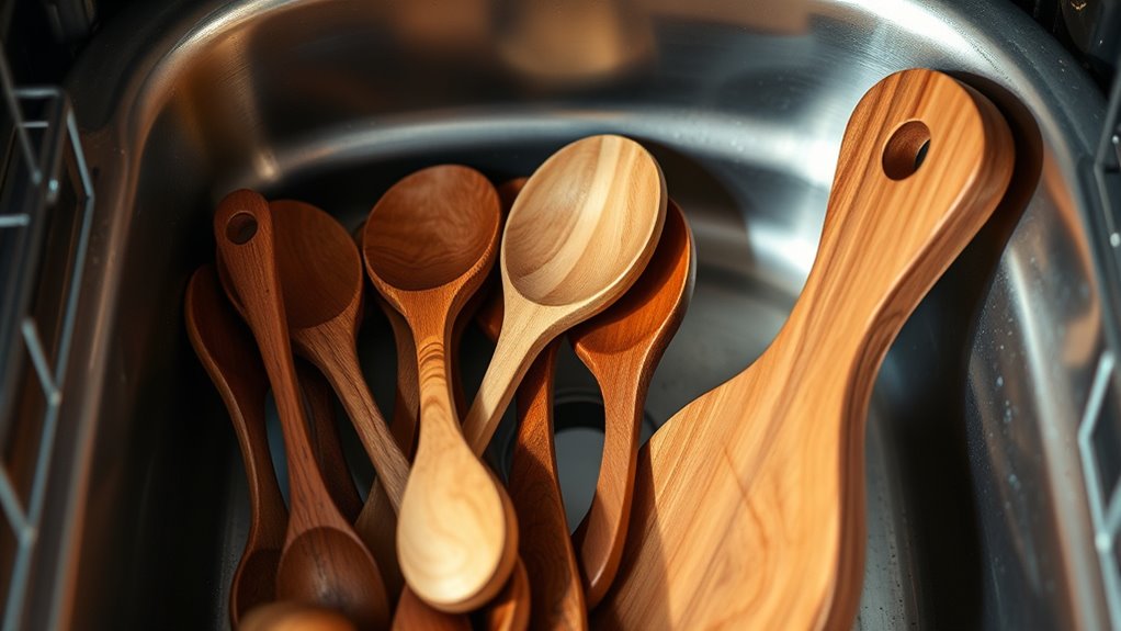 hand wash wooden utensils