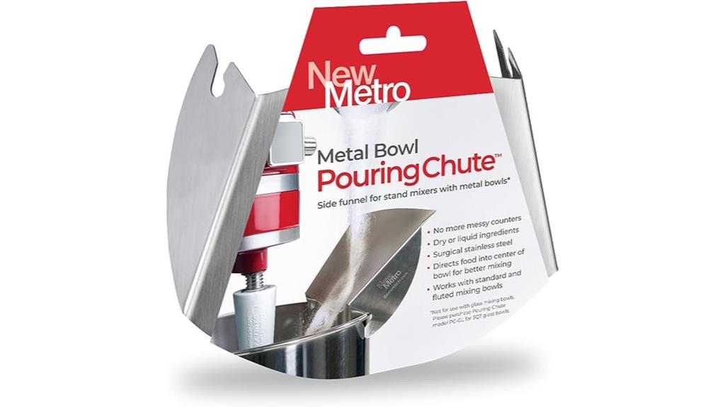 kitchenaid mixer pouring chute