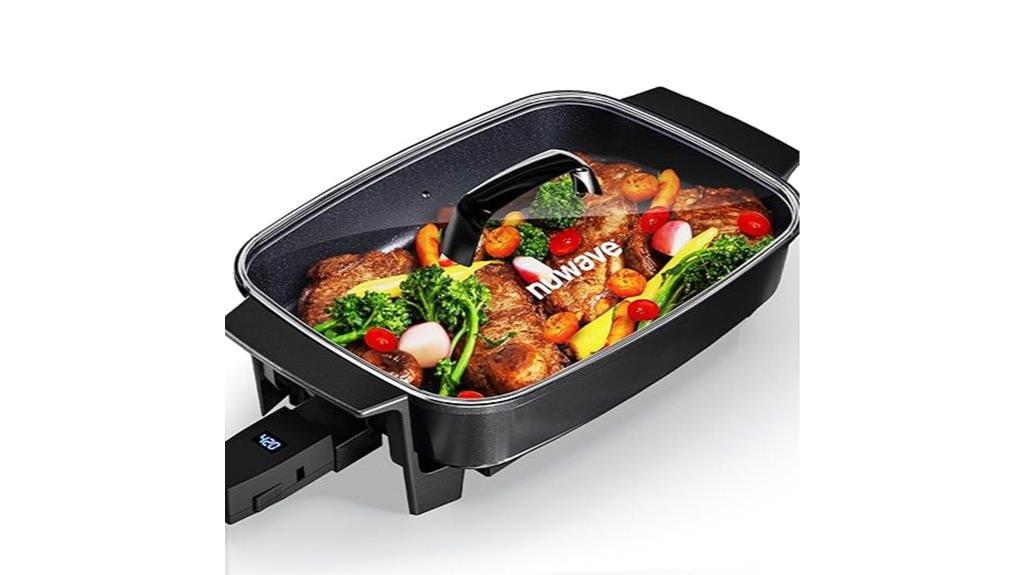 large digital electric skillet
