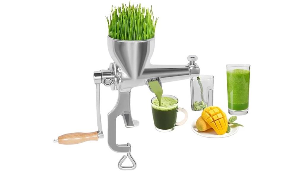 manual stainless steel wheatgrass juicer