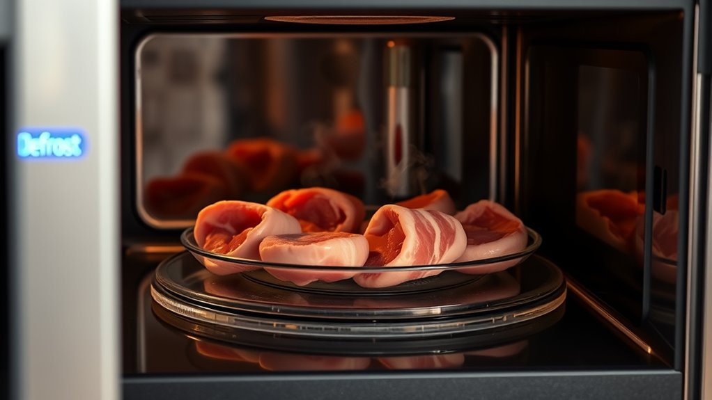 microwave defrosting process explained