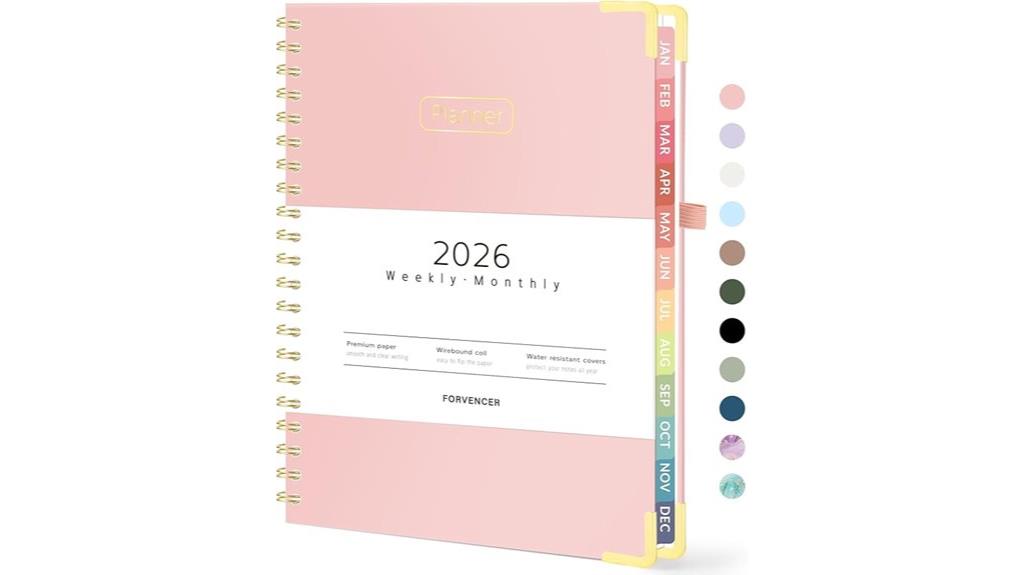 pink a4 weekly planner