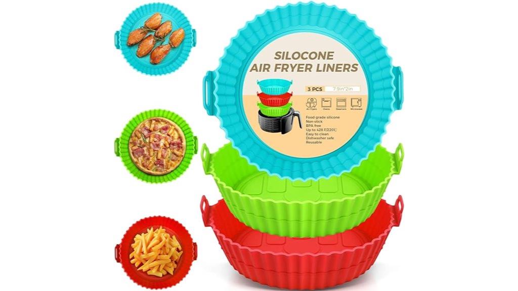 reusable silicone air fryer liners