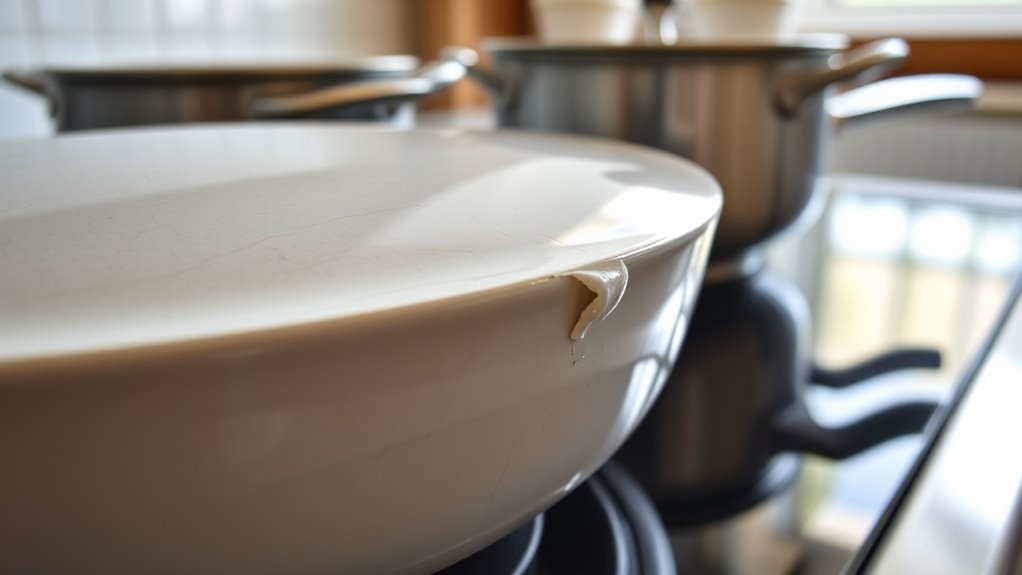 risks of damaged ceramic cookware