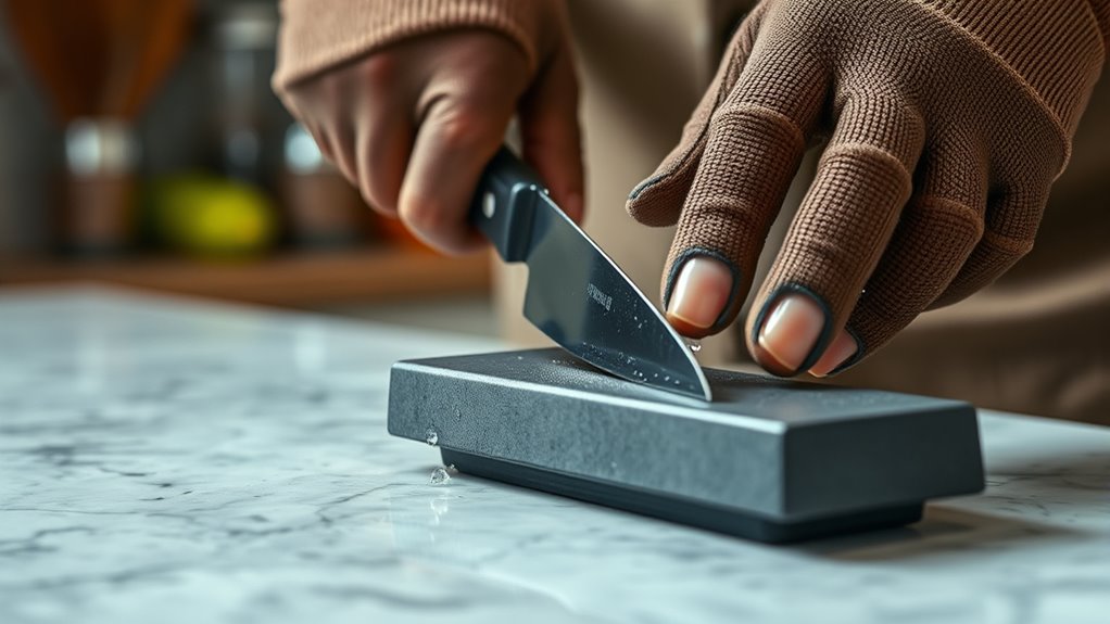safe knife sharpening technique