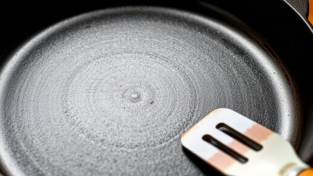 season skillet with oil