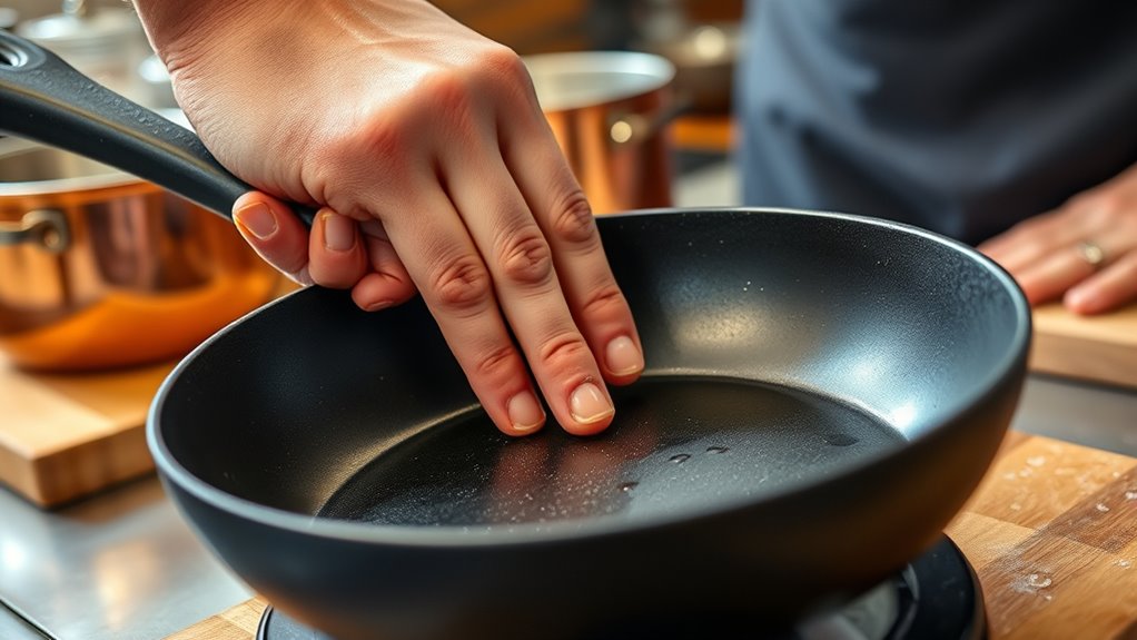 seasoned pan creates natural non stick