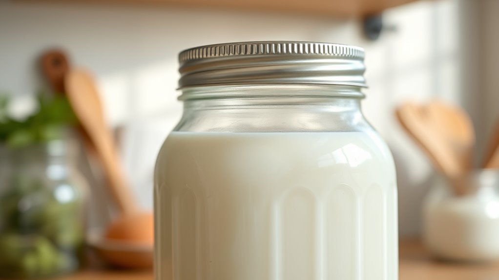 shake milk in jar