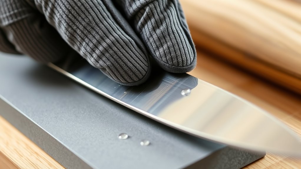 sharpen knives with care