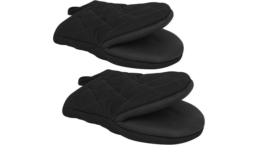 silicone black oven gloves