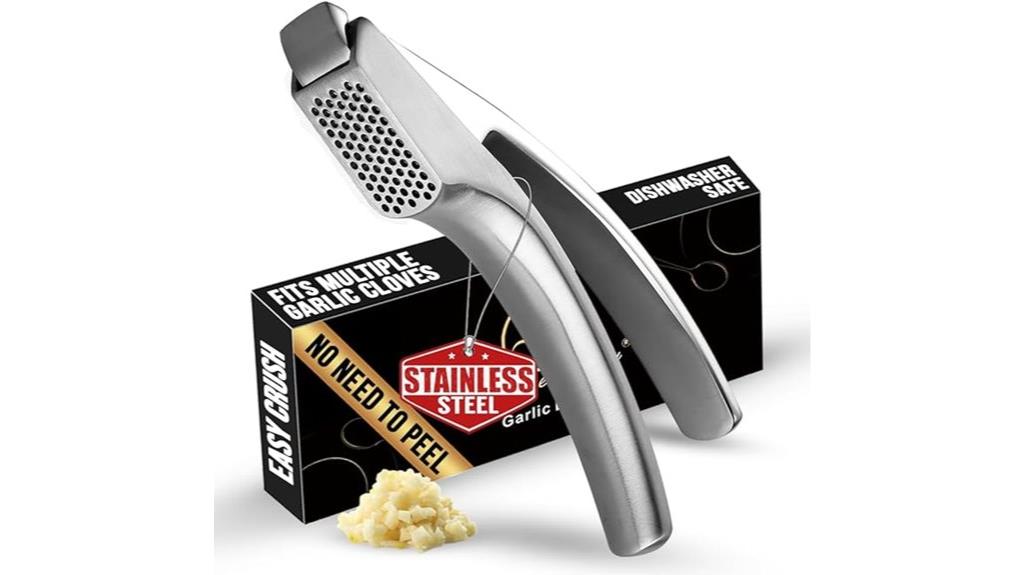 stainless steel garlic press