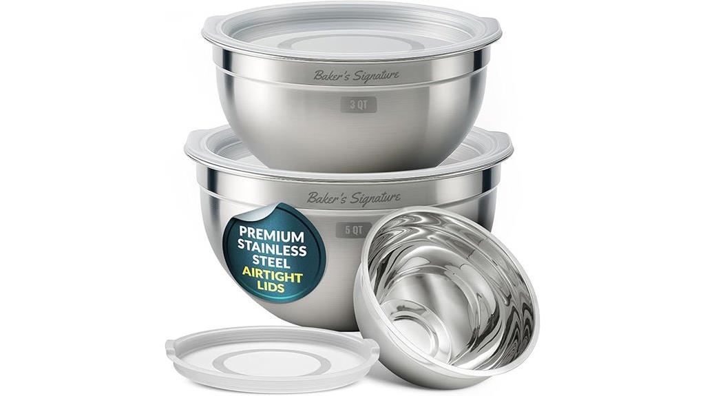 stainless steel mixing bowls