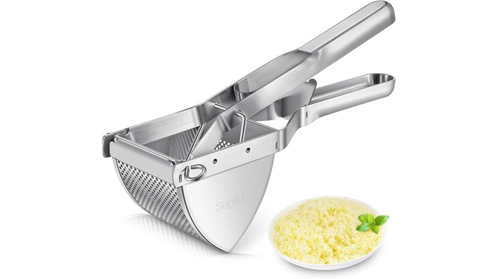 stainless steel potato mashing