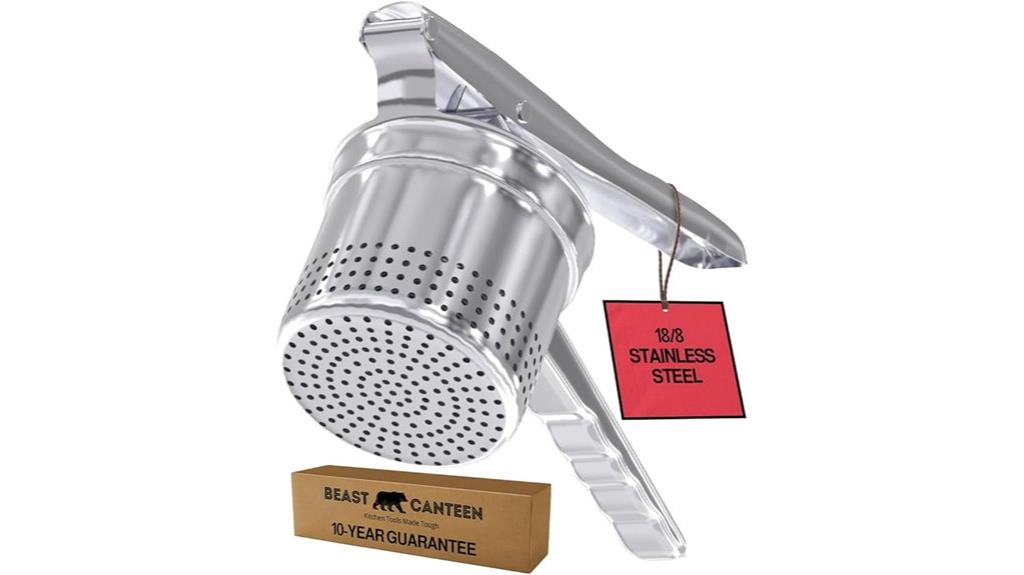 stainless steel potato ricer
