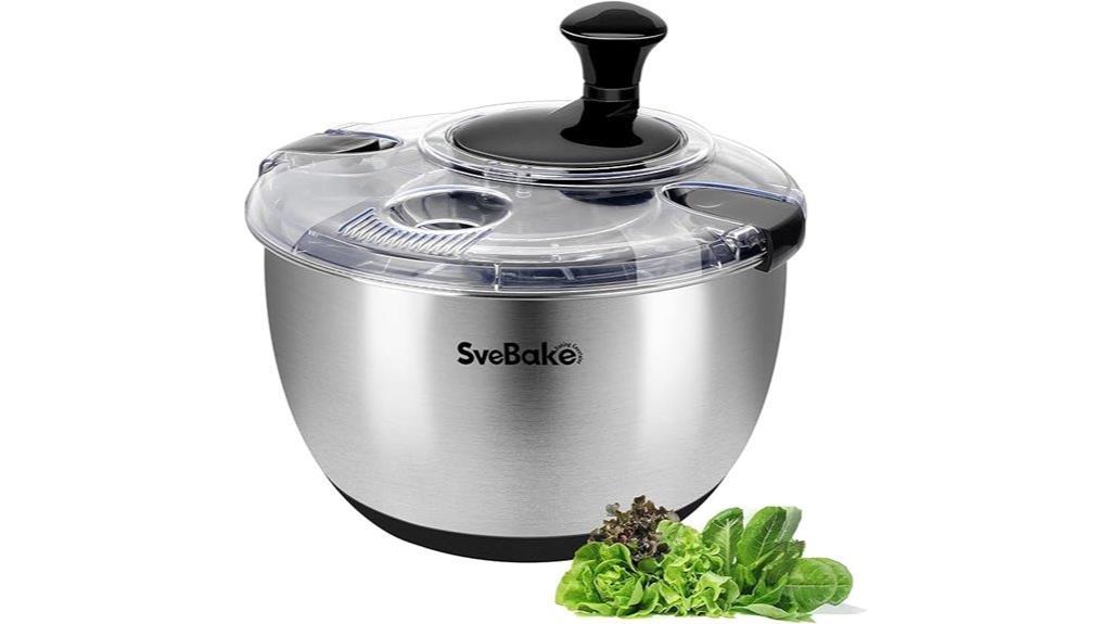 stainless steel salad spinner