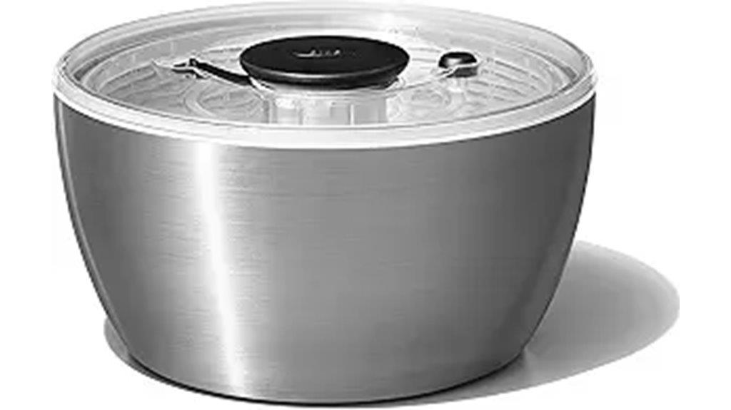 stainless steel salad spinner