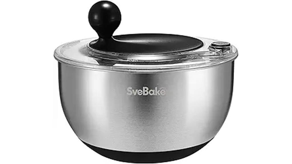 stainless steel salad spinner