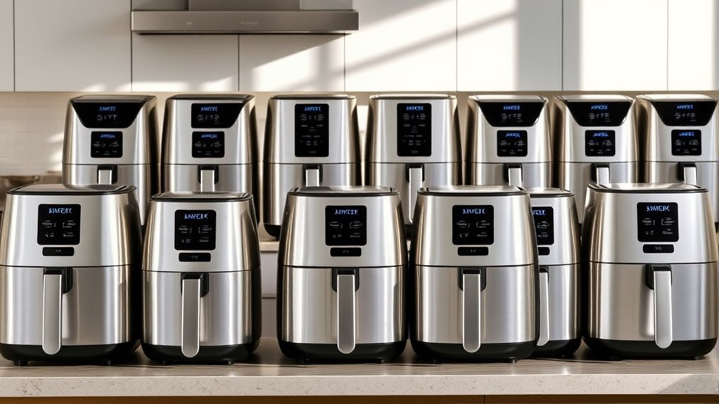 stylish stainless steel air fryers