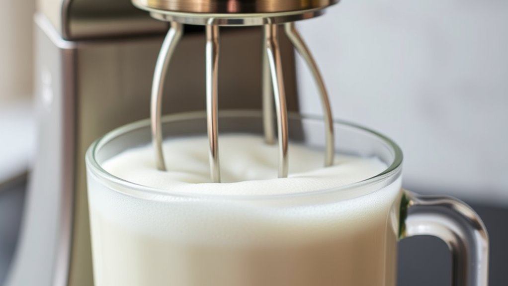 use cold milk heat carefully