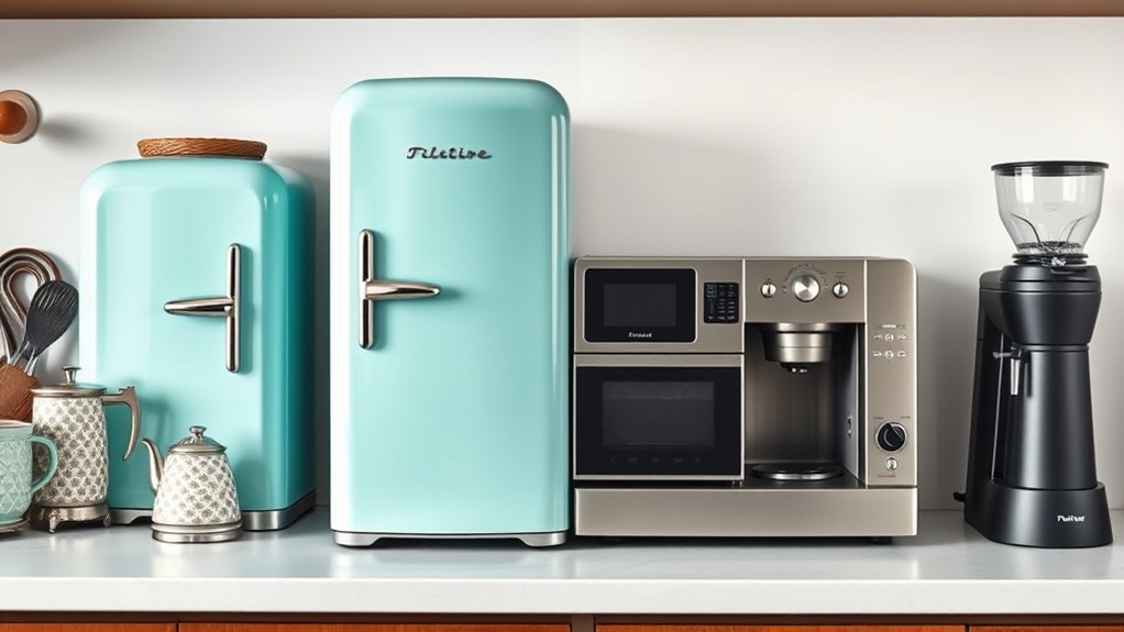 vintage colors sleek textures