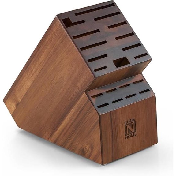 Cook N Home Acacia Knife Storage Block (20 Slots)