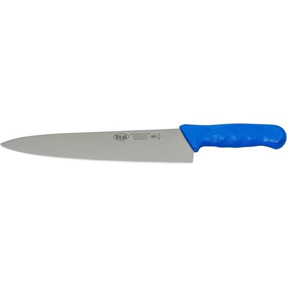 Winco 10 Commercial-Grade Chef's Knife with German Steel Blade Blue