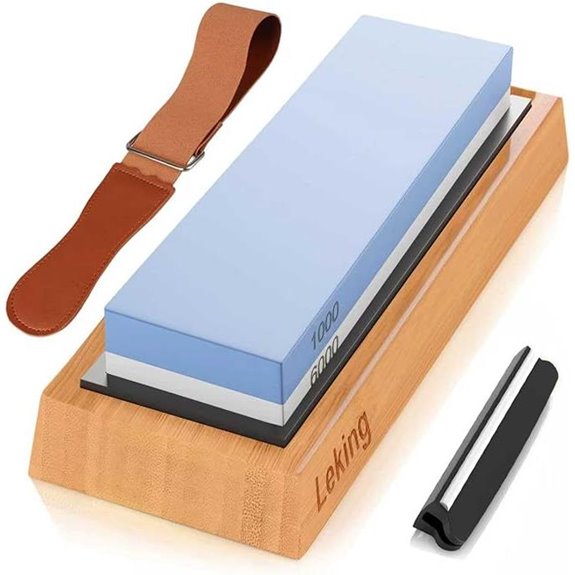 Leking Dual-Grit Knife Sharpener & Strop Kit