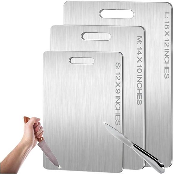 Titanium Cutting Board 12x9 Double-Sided Durable