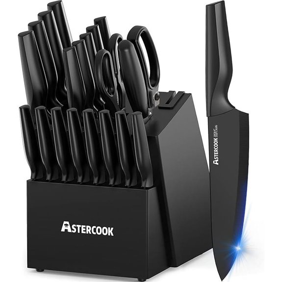Astercook 21-Piece German Stainless Steel Knife Set