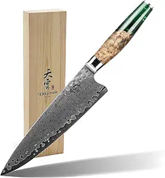 Japanese Gyutou Knife - Handcrafted 8-inch Damascus Steel