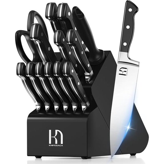 15-Piece Japanese Stainless Steel Kitchen Knife Set