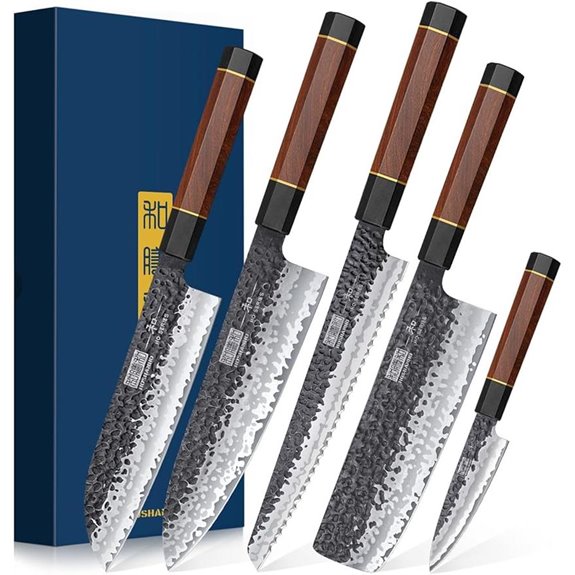 HOSHANHO 5-Piece Japanese Steel Kitchen Knife Set