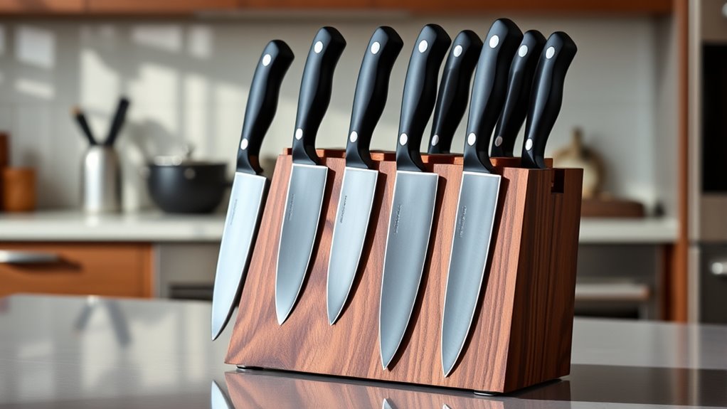 knife block material and capacity