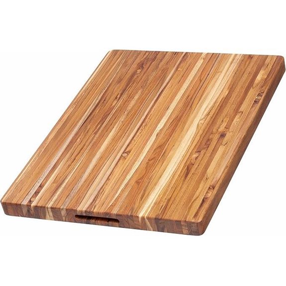Teakhaus XL Reversible Wood Cutting Board with Handles