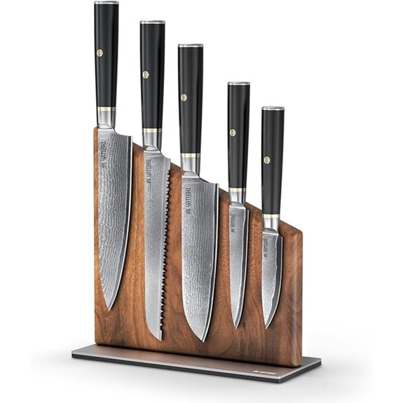 Yatoshi Magnetic Knife Set with VG-10 Steel Blades