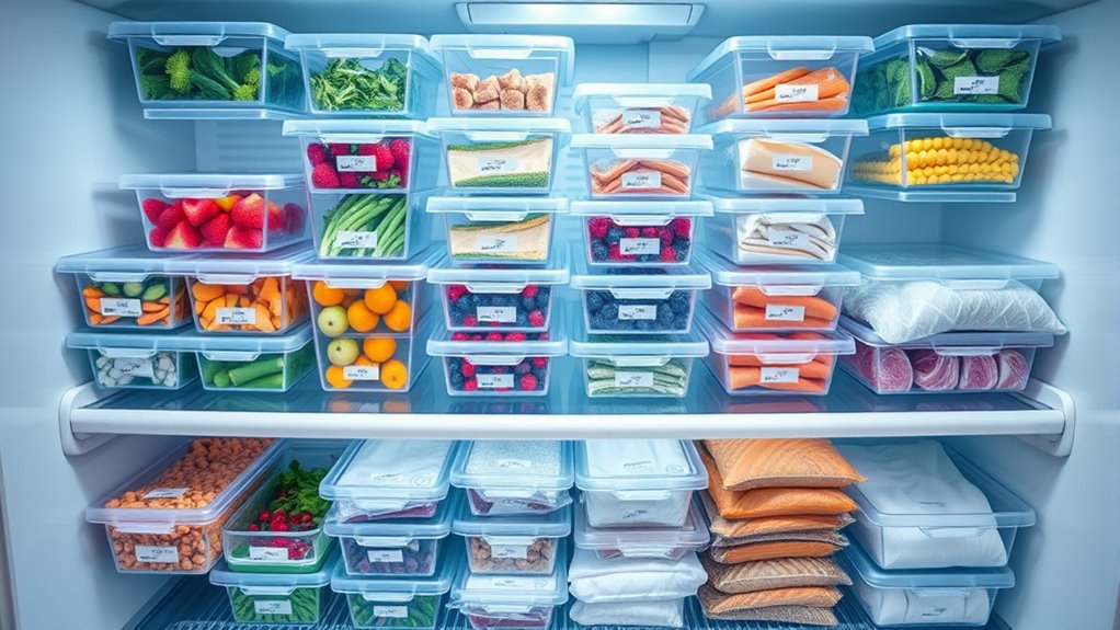 organized freezer saves time