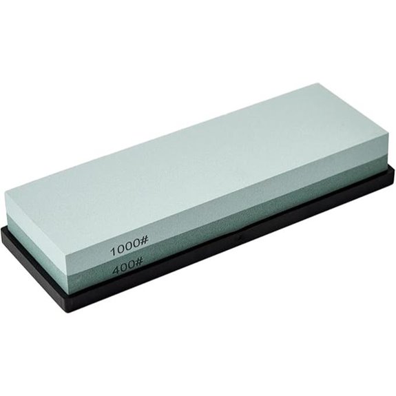 Premium Knife Sharpening Stone with Rubber Base