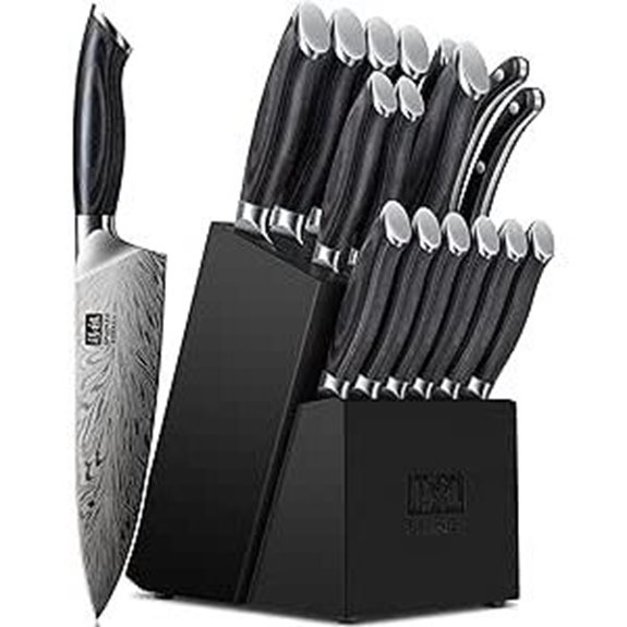 SHAN ZU 16-Piece Ultra Sharp Kitchen Knife Set